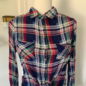 Bebe flannel sexy top